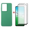 Комплект для Oppo A5 панель Soft + 2 склa DENGOS (Mint) (DG-CTG2P-27)