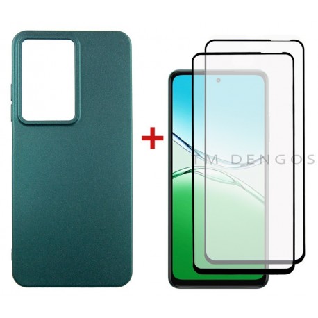 Комплект для Oppo A5 панель Soft + 2 склa DENGOS (Green) (DG-CTG2P-26)