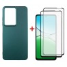 Комплект для Oppo A5 панель Soft + 2 склa DENGOS (Green) (DG-CTG2P-26)