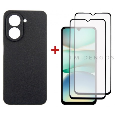 Комплект для Xiaomi Redmi A5 панель Soft + 2 склa DENGOS (Black) (DG-CTG2P-24)
