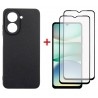 Комплект для Xiaomi Redmi A5 панель Soft + 2 склa DENGOS (Black) (DG-CTG2P-24)