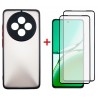 Комплект для Oppo Reno 12F 4G панель Matte + 2 склa DENGOS (Black) (DG-CTG2P-19)