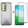 Комплект для Oppo A5 панель Matte + скло DENGOS (Olive Green) (DG-KM-158)
