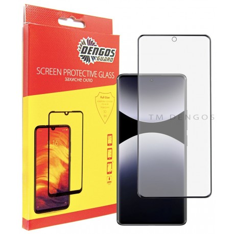 Захисне скло DENGOS Full Glue для Xiaomi Redmi Note 14 Pro (black)