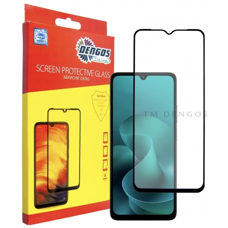Защитное стекло DENGOS Full Glue для Motorola G06 (black)