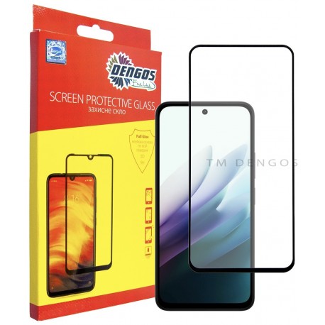 Захисне скло DENGOS Full Glue для Xiaomi Redmi 15 (black)