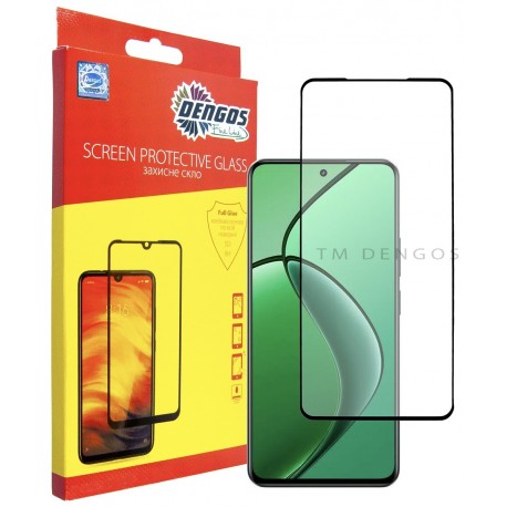 Захисне скло DENGOS Full Glue для Realme 12 4G (black)