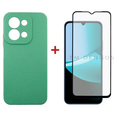 Комплект для Xiaomi Redmi 15C панель Soft + скло DENGOS (Mint) (DG-KM-167)