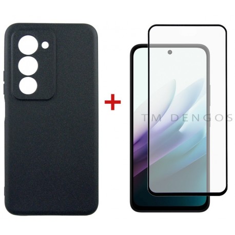 Комплект для Xiaomi Redmi 15 4G панель Carbon + скло DENGOS (Black) (DG-KM-163)