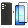 Комплект для Samsung Galaxy A17 панель Carbon + скло DENGOS (Black) (DG-KM-160)