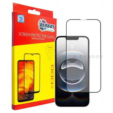 Защитное стекло DENGOS Full Glue для iPhone 16e (black)
