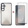 Комплект для Samsung Galaxy S25 FE панель Matte + скло DENGOS (Black) (DG-KM-168)
