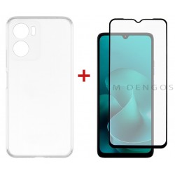 Комплект для Motorola G06 панель TPU + скло DENGOS (Clear) (DG-KM-169)