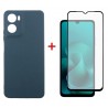 Комплект для Motorola G06 панель Carbon + скло DENGOS (Blue) (DG-KM-174)