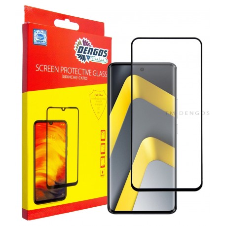 Захисне скло DENGOS Full Glue для POCO M8 5G (black)