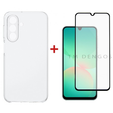 Комплект для Samsung Galaxy A26 панель TPU + скло DENGOS (Clear) (DG-KM-188)