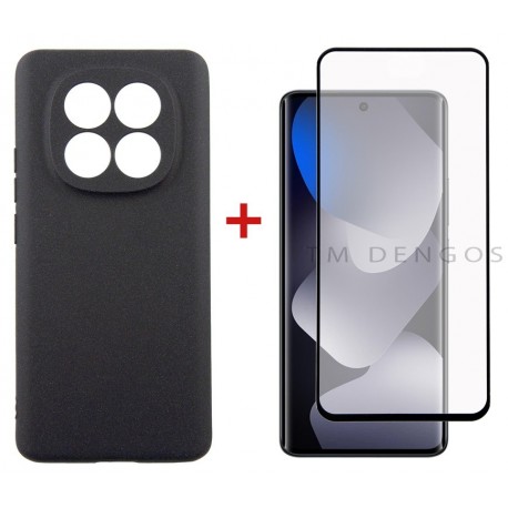 Комплект для Xiaomi Redmi Note 15 панель Carbon + скло DENGOS (Black) (DG-KM-185)