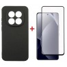 Комплект для Xiaomi Redmi Note 15 Pro 5G панель Carbon + скло DENGOS (Black) (DG-KM-185)