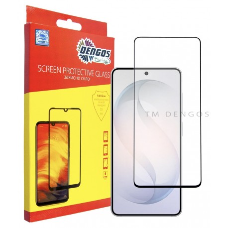 Захисне скло DENGOS Full Glue для Samsung Galaxy S26 (black)