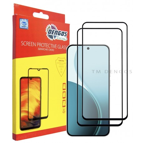 Набір 2 шт. захисне скло DENGOS для OPPO Reno14/ Reno14 F/ Reno14 FS 5G (DG-TG2P-93)