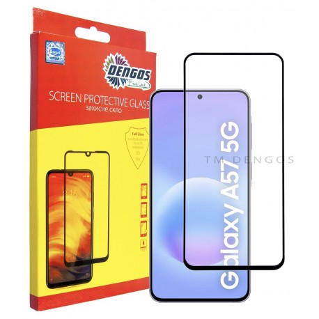 Защитное стекло DENGOS Full Glue для Samsung Galaxy A57 (black)