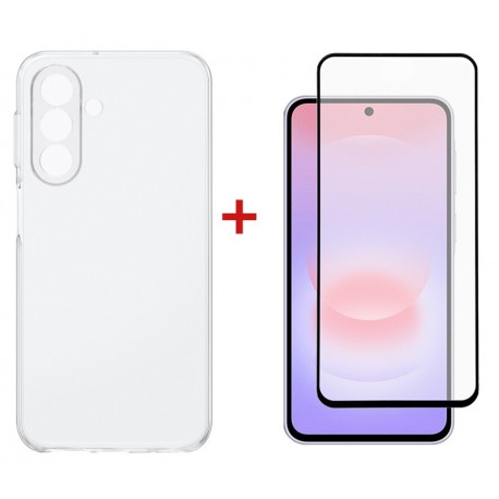 Комплект для Samsung Galaxy A37 панель TPU + скло DENGOS (Clear) (DG-KM-197)