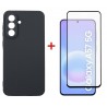 Комплект для Samsung Galaxy A57 панель Carbon + скло DENGOS (Black) (DG-KM-195)