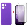 Комплект для Oppo A6x/A6k панель Carbon + скло DENGOS (Purple) (DG-KM-193)