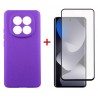Комплект для Xiaomi Redmi Note 15 панель Carbon + скло DENGOS (Purple) (DG-KM-190)