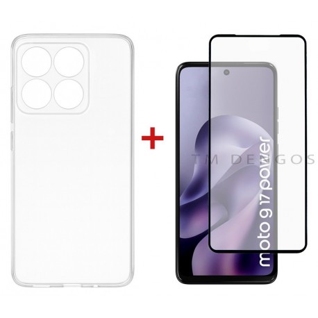 Комплект для Motorola G17/G17 Power панель TPU + скло DENGOS (Clear) (DG-KM-200)