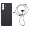 Комплект для Samsung Galaxy A37 панель + ремінець cross-body DENGOS (Black+Grey) (DG-KM-CCRB-01)