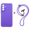 Комплект для Samsung Galaxy A37 панель + ремінець cross-body DENGOS (Purple+Purple) (DG-KM-CCRB-04)