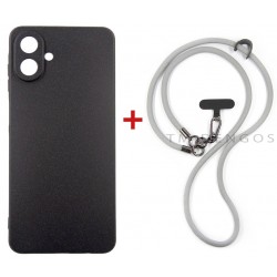 Комплект для Samsung Galaxy A07 панель + ремінець cross-body DENGOS (Black+Grey) (DG-KM-CCRB-15)