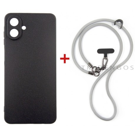 Комплект для Samsung Galaxy A07 панель + ремінець cross-body DENGOS (Black+Grey) (DG-KM-CCRB-15)