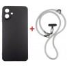 Комплект для Samsung Galaxy A07 панель + ремінець cross-body DENGOS (Black+Grey) (DG-KM-CCRB-15)