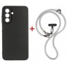 Комплект для Samsung Galaxy A17 панель + ремінець cross-body DENGOS (Black+Grey) (DG-KM-CCRB-20)