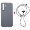 Комплект для Samsung Galaxy A17 панель + ремінець cross-body DENGOS (Grey+Grey) (DG-KM-CCRB-22)