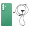 Комплект для Samsung Galaxy A17 панель + ремінець cross-body DENGOS (Mint+Grey) (DG-KM-CCRB-24)