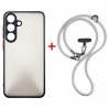Комплект для Samsung Galaxy S25 FE панель + ремінець cross-body DENGOS (Black+Grey) (DG-KM-CCRB-28)