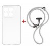 Комплект для Motorola G17/G17 Power панель + ремінець cross-body DENGOS (Clear+Grey) (DG-KM-CCRB-31)
