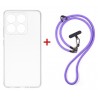 Комплект для Motorola G17/G17 Power панель + ремінець cross-body DENGOS (Clear+Purple) (DG-KM-CCRB-32)