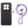 Комплект для Xiaomi Redmi Note 15 панель + ремінець cross-body DENGOS (Black+Purple) (DG-KM-CCRB-34)