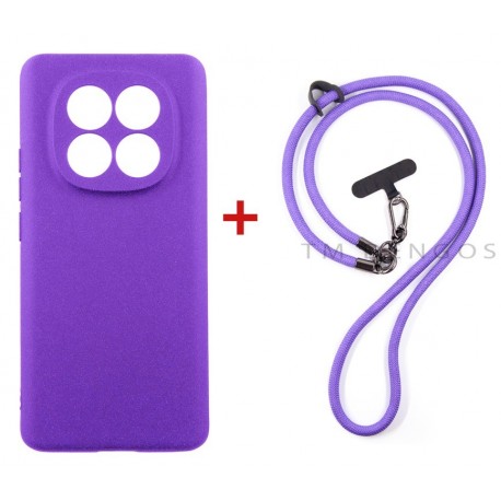 Комплект для Xiaomi Redmi Note 15 панель + ремінець cross-body DENGOS (Purple+Purple) (DG-KM-CCRB-36)