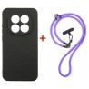 Комплект для Xiaomi Redmi Note 15 Pro 4G панель + ремінець cross-body DENGOS (Black+Purple) (DG-KM-CCRB-38)