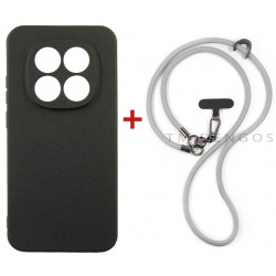 Комплект для Xiaomi Redmi Note 15 Pro 5G панель + ремінець cross-body DENGOS (Black+Grey) (DG-KM-CCRB-41)