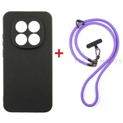 Комплект для Xiaomi Redmi Note 15 Pro 5G панель + ремінець cross-body DENGOS (Black+Purple) (DG-KM-CCRB-42)