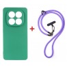 Комплект для Xiaomi Redmi Note 15 Pro 4G панель + ремінець cross-body DENGOS (Mint+Purple) (DG-KM-CCRB-40)