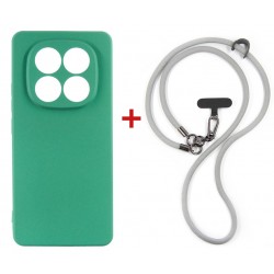 Комплект для Xiaomi Redmi Note 15 Pro 4G панель + ремінець cross-body DENGOS (Mint+Grey) (DG-KM-CCRB-39)