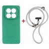 Комплект для Xiaomi Redmi Note 15 Pro 4G панель + ремінець cross-body DENGOS (Mint+Grey) (DG-KM-CCRB-39)