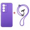 Комплект для Xiaomi Redmi 15 панель + ремінець cross-body DENGOS (Purple+Purple) (DG-KM-CCRB-46)